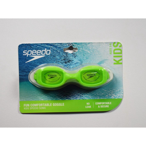 **Speedo Kids' Sonic Swim Goggles- Green Gecko Ages 3-6 - Picture 1 of 4